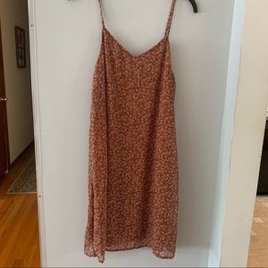 Mudd Burnt Orange Floral Slip Dress
